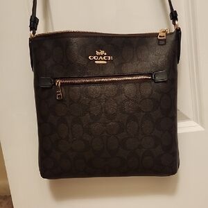 Coach Black and Brown Crossbody Bag